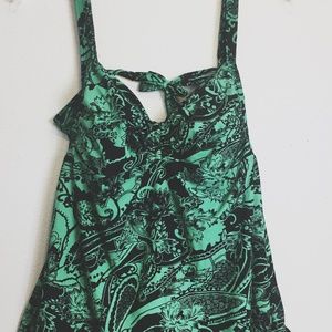 Two Piece Swim Suit w/boy shorts & bikini bottom